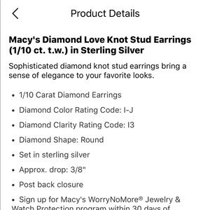 Jewelry - Diamond love knot stud earrings Jewelry - Diamond love knot stud earrings